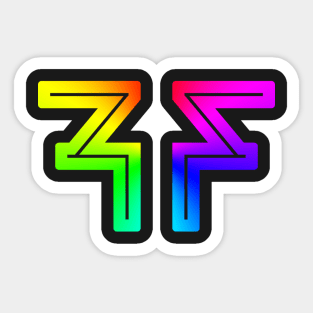 Classic FF Logo - Rainbow Sticker